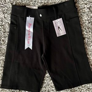 Shorts,Black,NWT, Junior 7- S-(28” Waist) high waist, long,FormFit, stretchy